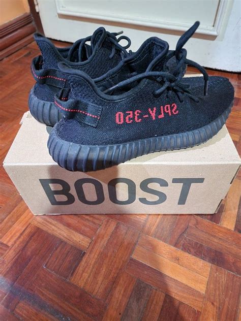 Yeezy 350 Black/Red on Carousell