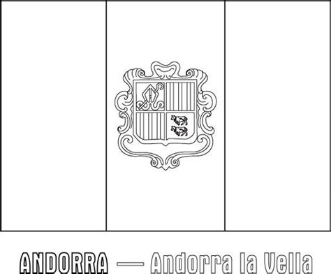 Andorra Nation Flag Coloring Page - Download & Print Online Coloring Pages for Free | Color ...