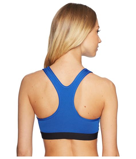 Nike Synthetic Pro Classic Padded Medium Support Sports Bra in Blue - Lyst