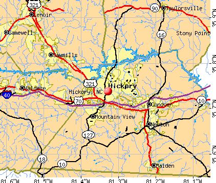 Map Of Hickory Nc | Map Of Zip Codes