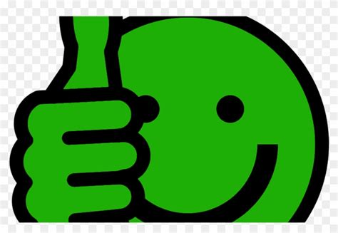 Thumbs Up Smiley Cliparts Co - Green Thumbs Up Emoji - Png Download (#3474040) - PikPng