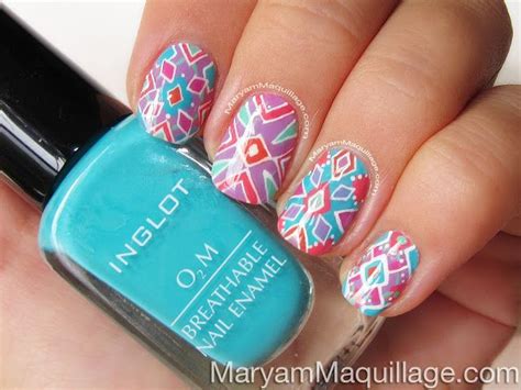 Maryam Maquillage: "Summer Kaleidoscope" Hand-Painted Nail Art | Painted nail art, Hipster nail ...