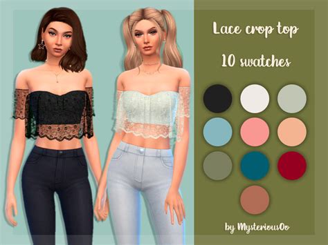 The Sims Resource - Lace crop top