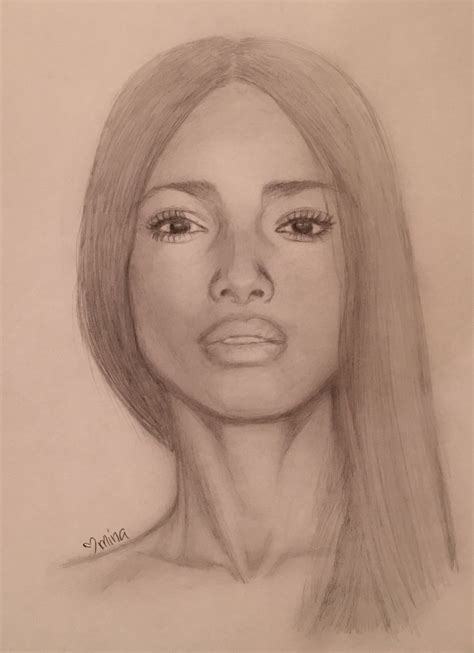 Beautiful Black Woman Pencil Portrait