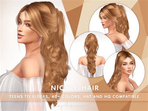 The Sims Resource - Nicole Hair (Patreon Early Access)