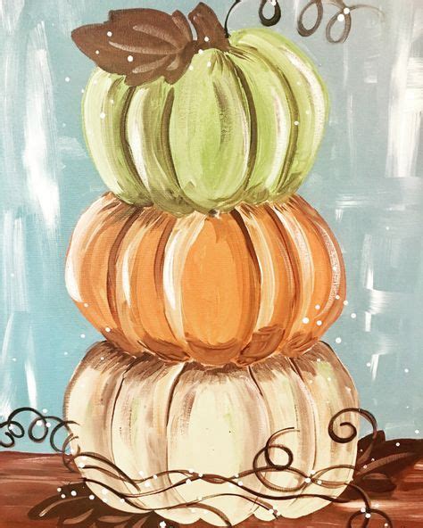 Stack o' Pumpkins Paint & SipSip | Fall canvas painting, Autumn painting, Fall canvas