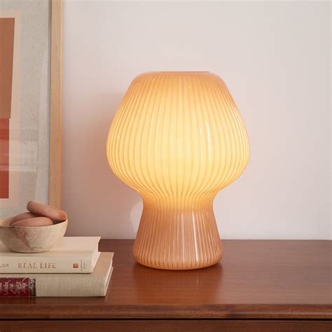 Ribbed Glass Table Lamp | Modern Light Fixtures | West Elm