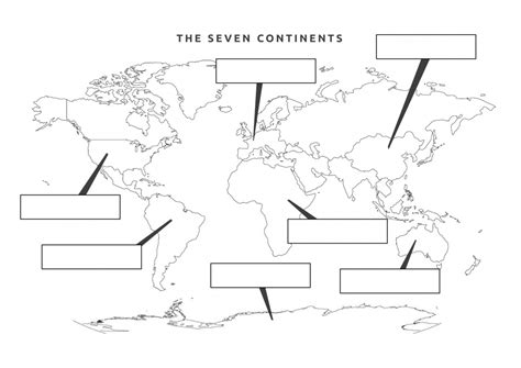 Printable Map Of The 7 Continents And 5 Oceans - Printable Maps