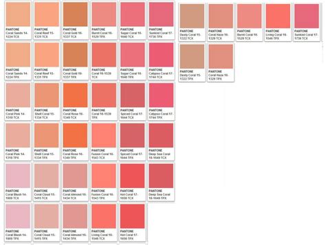 Corals | Colors name in english, Coral colour palette, Coral color schemes