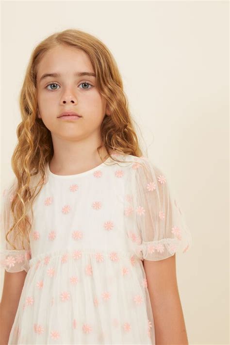 Seed Heritage, Tulle Dress, New Girl, Embroidered Flowers, A Line ...