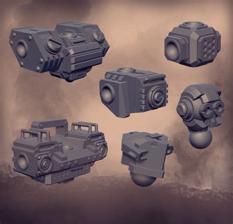 3D file Pack 6 mech parts・3D print model to download・Cults