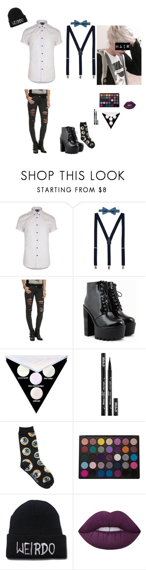 "Androgynous demigirl" by emovelociraptor liked on Polyvore featuring River Island, Countess ...