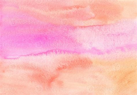 Watercolor light pink and peach color background painting. Watercolour ...