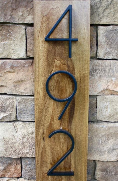 Rustic House Numbers, House Numbers Diy, Modern House Number, House Address Numbers, Diy House ...