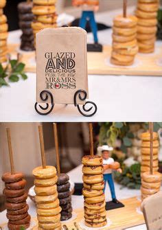Is this the latest trend? Wedding donut bar! Wedding Buffet Food, Cake Desserts, Wedding Styles
