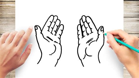 How to Draw Open Hands Prayer - YouTube