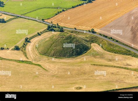 Aerial view of Silbury Hill, Wiltshire, UK. JMH6178 Stock Photo - Alamy