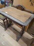 Upholstered Wooden Chair, Wooden Desk - Baer Auctioneers - Realty, LLC