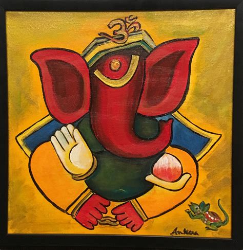 Painting | Ganesh art paintings, Abstract art painting diy, Ganesha ...