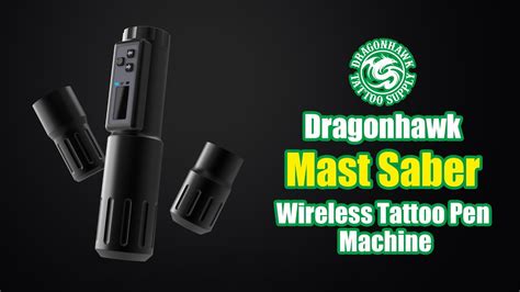 Dragonhawk Mast Saber Wireless Tattoo Pen Machine - YouTube