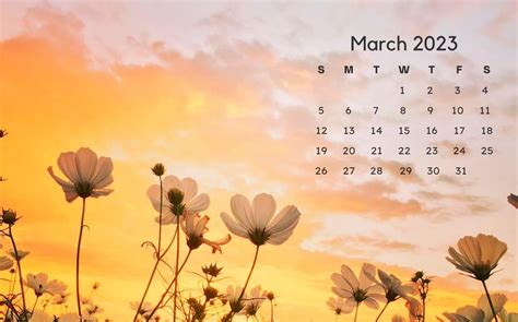 March 2023 Calendar Desktop Wallpaper Printable Calen - vrogue.co