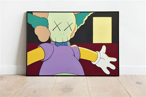 Krusty - Kaws Art Print, Kaws Art Poster, Kaws Wall Art, Simpsons Art Poster, Kaws Art ...