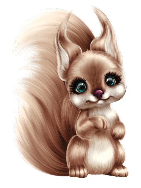 Squirrel. Белочка. PNG. | Baby animal drawings, Baby animal art, Cute ...