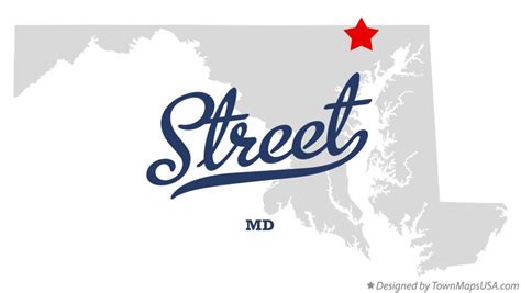 Map of Street, MD, Maryland