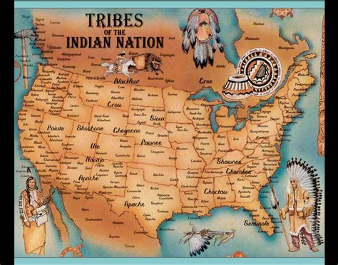 Vintage TRIBAL MAP Native Americans of North America Art Print - Etsy Australia