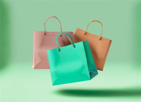 Premium AI Image | Different color shopping bags