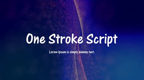 One Stroke Script Font Family : Download Free for Desktop & Webfont