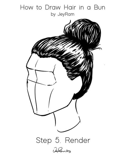 How to Draw Hair in a Bun: Easy Tutorial for Beginners — JeyRam Art in ...