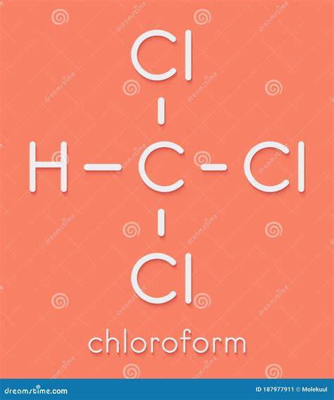 Chloroform Solvent Molecule. Skeletal Formula. Stock Illustration ...