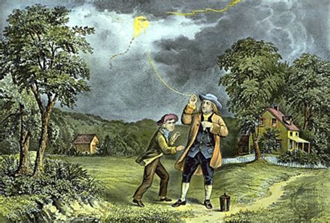 Benjamin Franklin invented the lightening rod he demonstrated