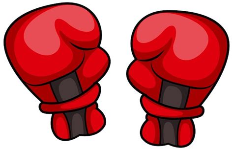 Premium Vector | Red boxing gloves cartoon object