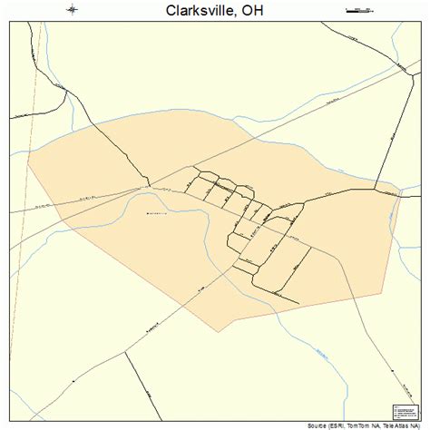 Clarksville Ohio Street Map 3915406