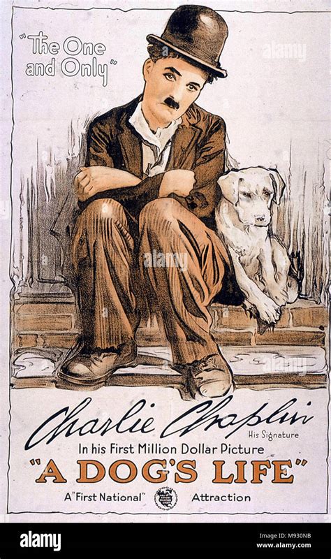 Charlie Chaplin poster for 'A Dog's Life' Stock Photo - Alamy