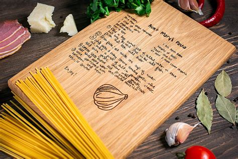 Amazon.com: Custom Recipe Cutting Board, Handwritten Recipe Cutting Board,Personalized Recipe ...