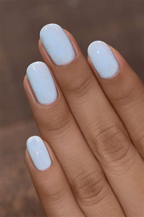 Light Blue Sparkly Nail Inspiration for Spring 2021 in 2021 | Light blue nail polish, Pastel ...