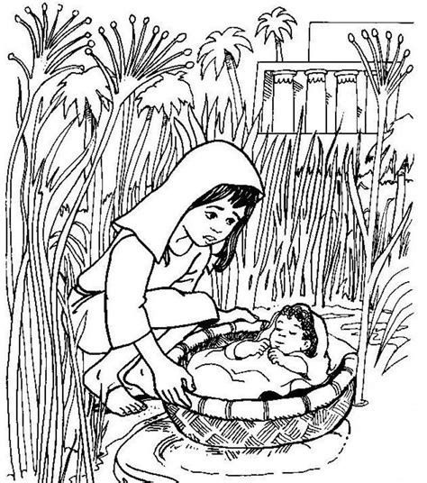 Baby Moses Coloring Pages - Coloring Home