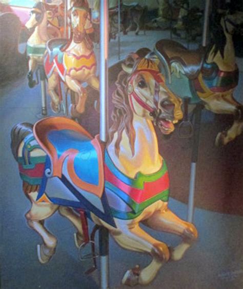 Wall Size Carousel Horses Painting – SOLD | AntiqueCarousels.com