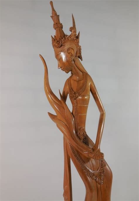 Top wood carving of the rice goddess Dewi Sri - Bali, - Catawiki