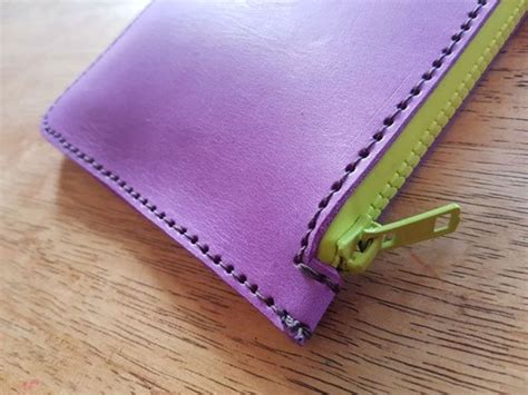 DIY Leather zip pouch kit to make at home