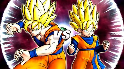 Goku Super Saiyan Vs Goten Super Saiyan - YouTube