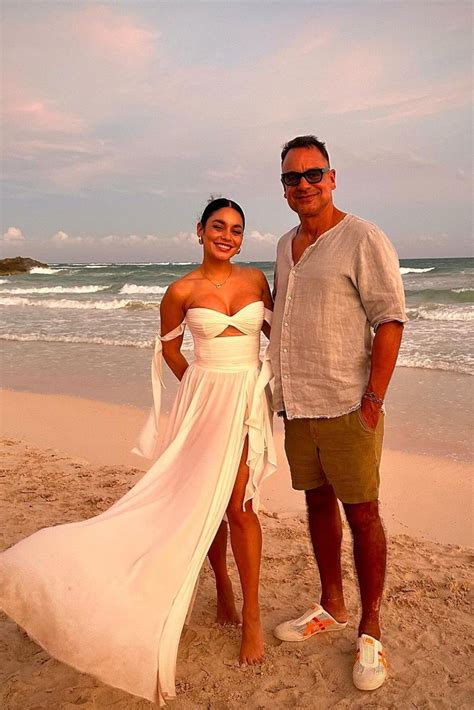 Vanessa Hudgens wears white gown in Mexico at welcome party ahead of ...