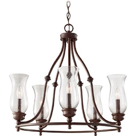 Bronze Farmhouse Hoop Chandelier in Classic Rustic Country Style