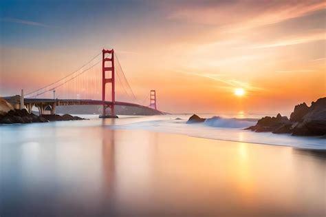 Premium Photo | Golden gate bridge in the sunset