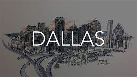 Dallas Skyline Drawing at PaintingValley.com | Explore collection of Dallas Skyline Drawing