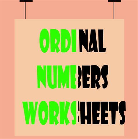 Ordinal Numbers Worksheets | Made By Teachers