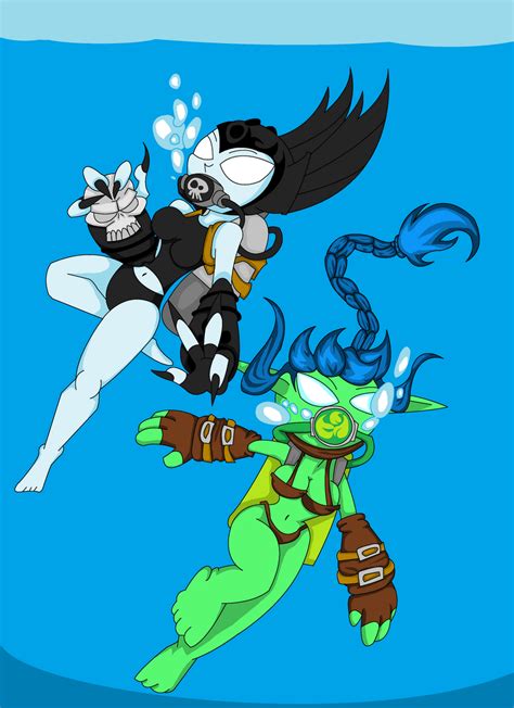Stealth Elf and Hex Scuba by The1stMoyatia on DeviantArt